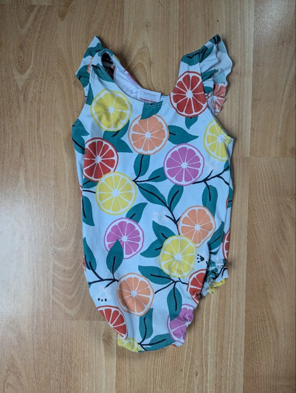 Bundle: Hanna Andersson 2T Swimsuit Set (Mermaid + Citrus)
